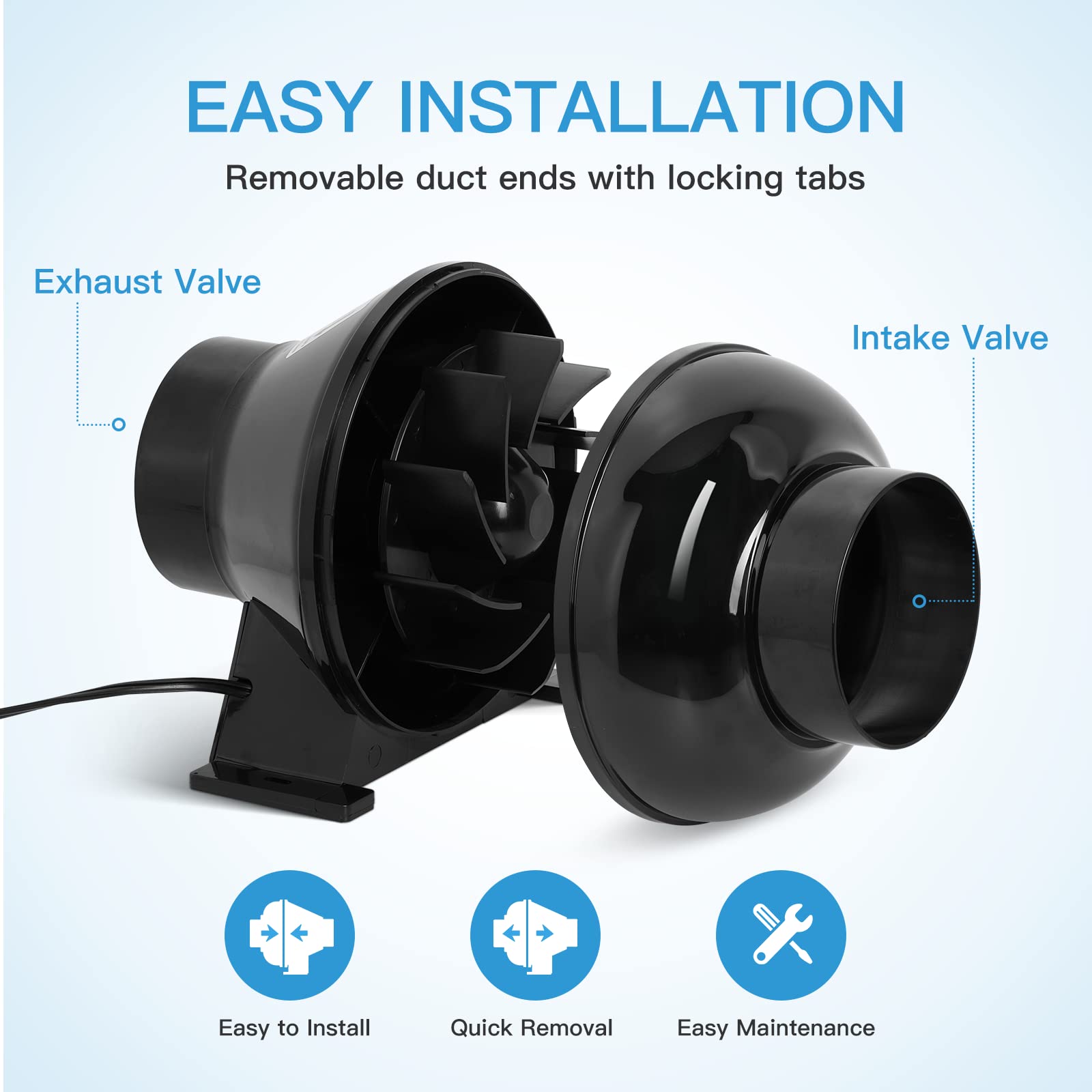 Amazon.co.jp: iPower 4インチ 230 CFM インラインダクト換気扇 静音